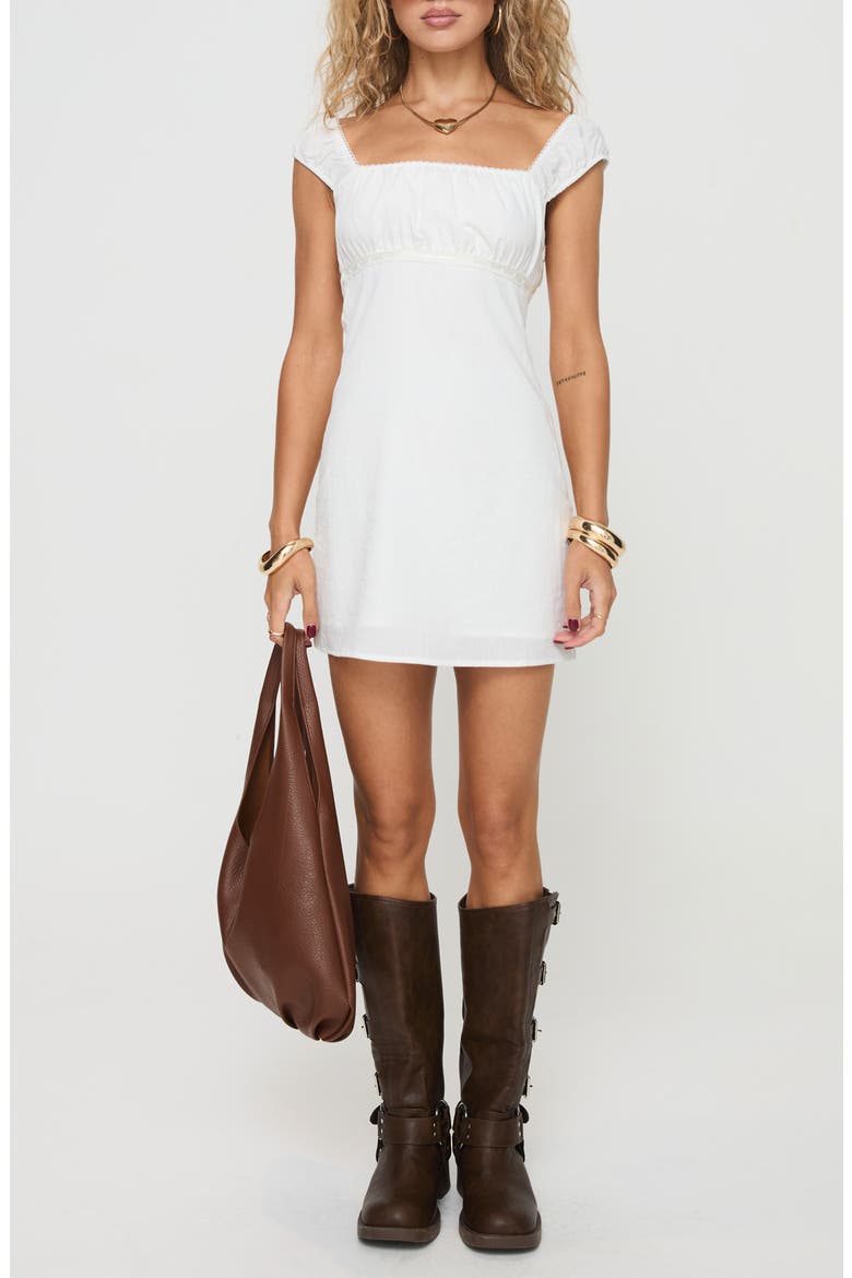 Haysley Square Neck Minidress, Main, color, WHITE