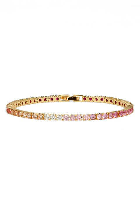 Ombré Cubic Zirconia Tennis Bracelet