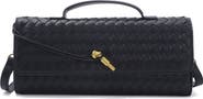 Adornia Black Woven Baguette Bag