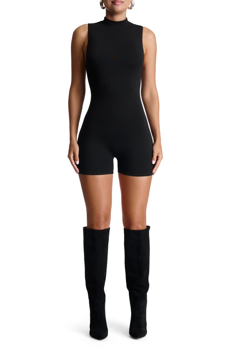 Naked Wardrobe Funnel Neck Romper, Main, color, 