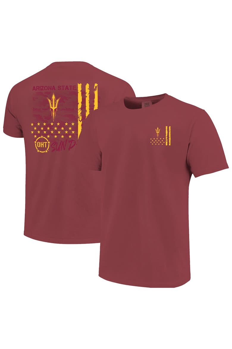 Men's  Maroon Arizona State Sun Devils Comfort Colors OHT Camo Overlay T-Shirt, Alternate, color, Maroon