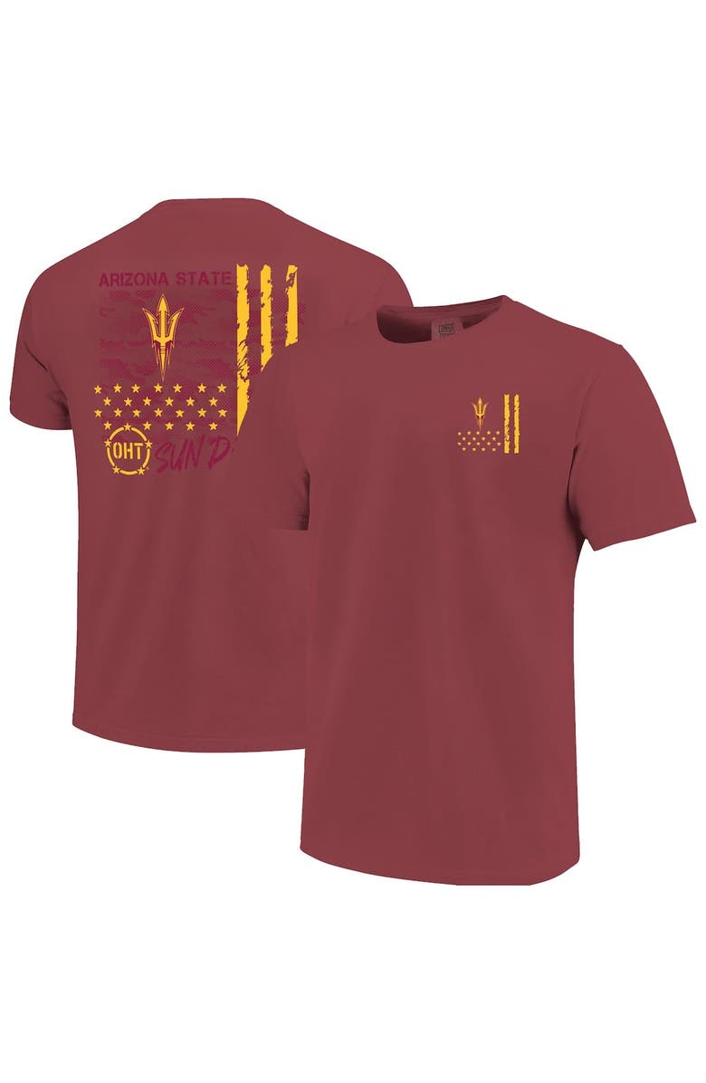 IMAGE ONE Men's  Maroon Arizona State Sun Devils Comfort Colors OHT Camo Overlay T-Shirt, Alternate, color, Maroon