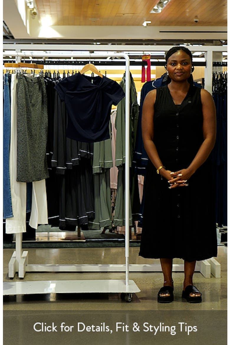 Asymmetric Twist Neck Crop T-Shirt video