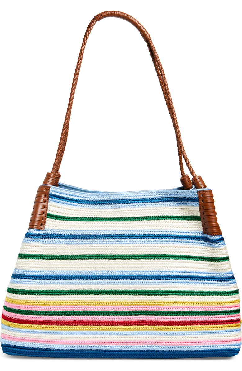 Etro Medium Libra Textile & Leather Shopping Tote, Alternate, color,