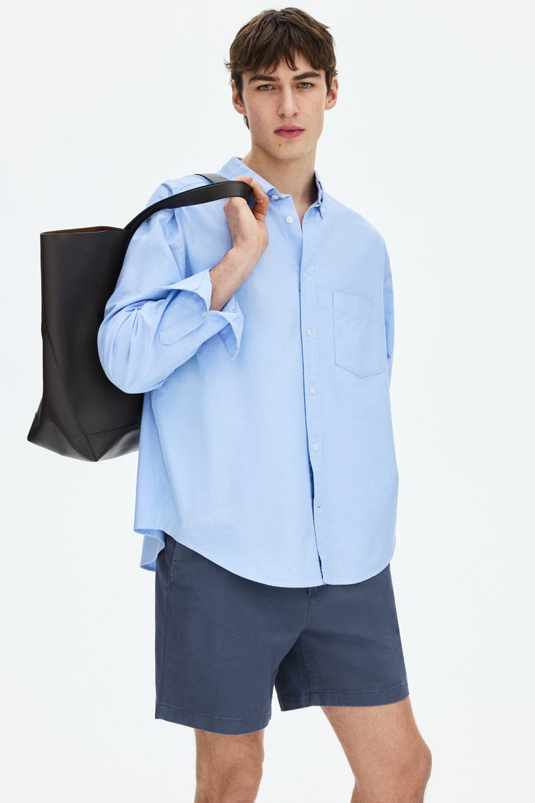 Regular Fit Cotton Chino Shorts, Alternate, color, Dusty blue