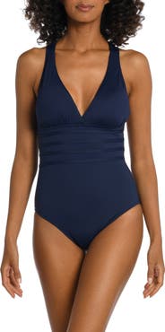 La Blanca Cross Back One-Piece Swimsuit
