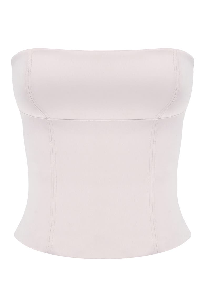 Angelica Satin Strapless Corset Top, Alternate, color, CRYSTAL