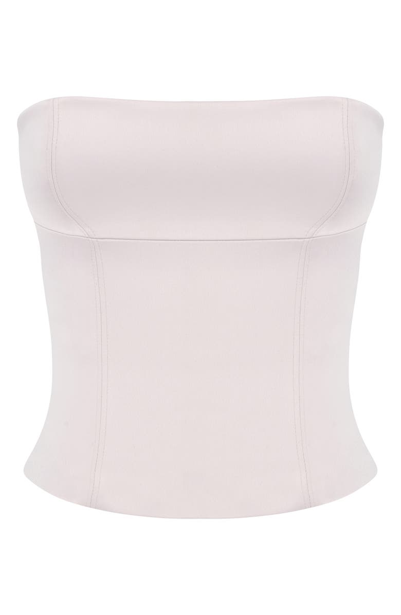 HOUSE OF CB Angelica Satin Strapless Corset Top, Alternate, color, 
