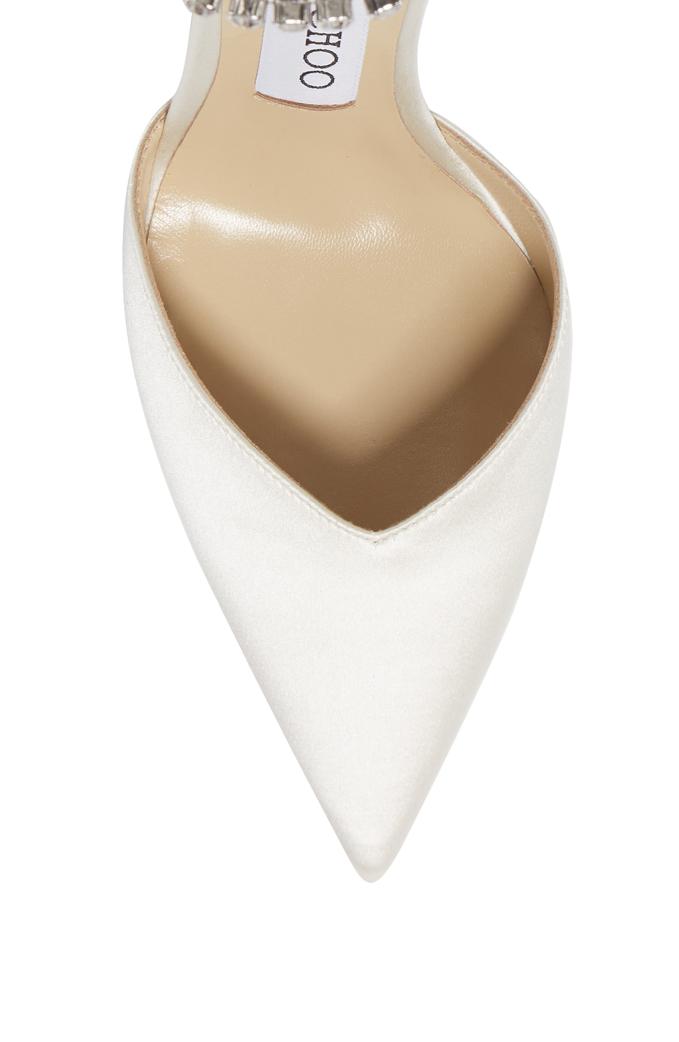 Jimmy Choo Saeda Crystal Ankle Strap Pointed Toe Pump, Alternate, color, 