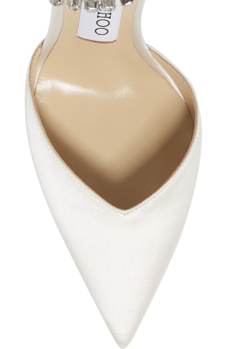 Jimmy Choo Saeda Crystal Ankle Strap Pointed Toe Pump, Alternate, color,