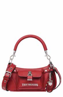 Moto Faux Leather Shoulder Bag