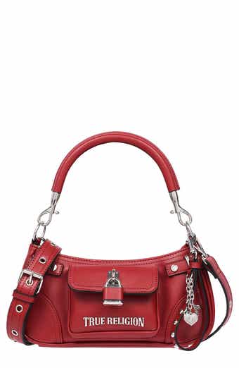 Moto Faux Leather Shoulder Bag