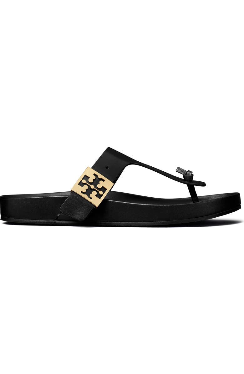 Tory Burch Mellow Thong Sandal, Alternate, color, Perfect Black / Perfect Black