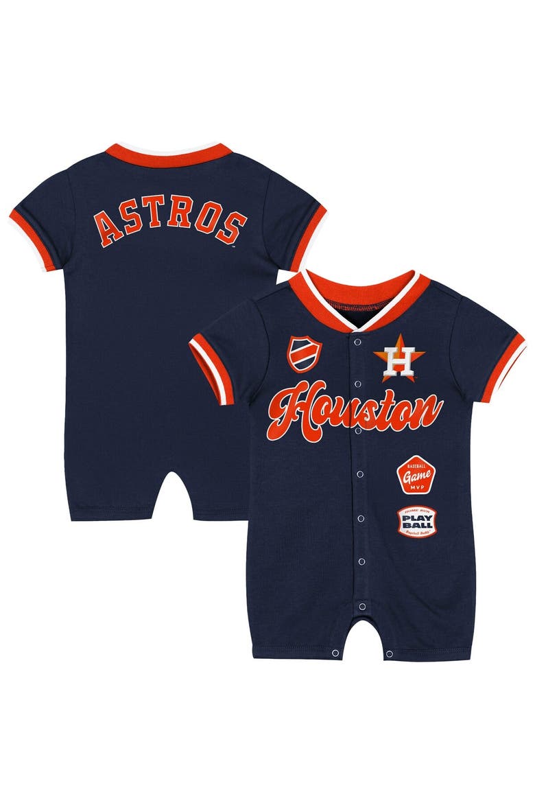 Infant Outerstuff Navy Houston Astros Pinch Coverall, Main, color, Navy