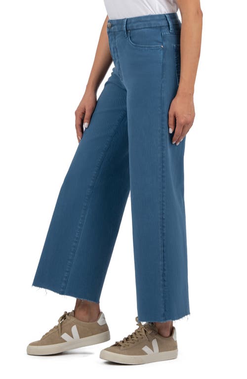 Kut From The Kloth Meg Fab Ab High Waist Raw Hem Wide Leg Jeans (petite)