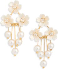 EYE CANDY LOS ANGELES Regina Faux Pearl Flower Statement Earrings