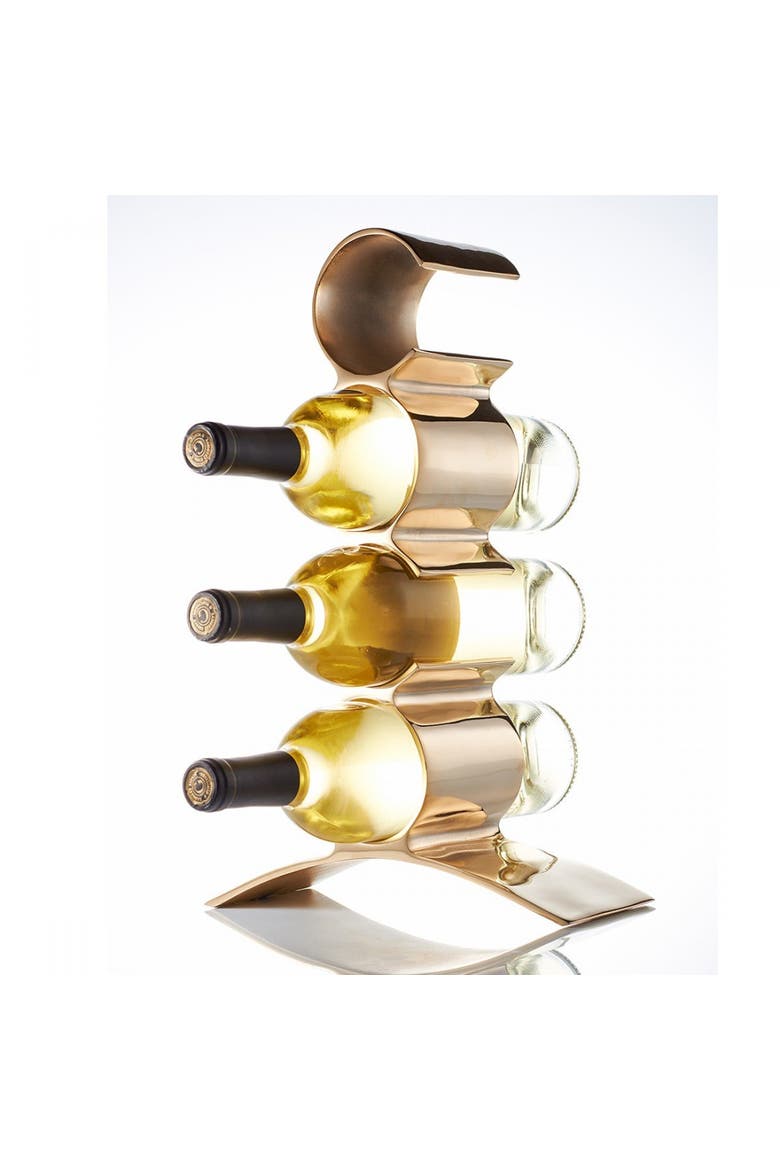 Munich Wine Bottle Holder, Main, color, Gold