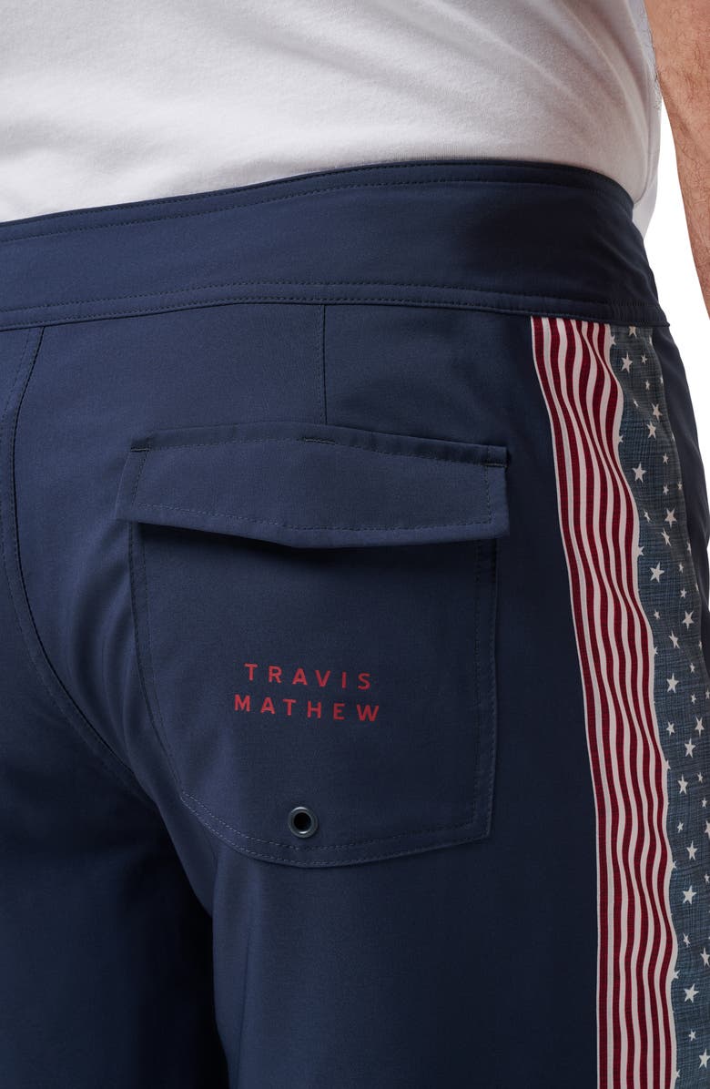 TravisMathew Liberty Lights Swim Trunks, Alternate, color, Total Eclipse