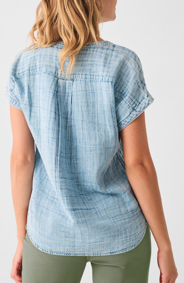 Faherty Dream Desmond Organic Cotton Top, Alternate, color, Light Indigo Wash