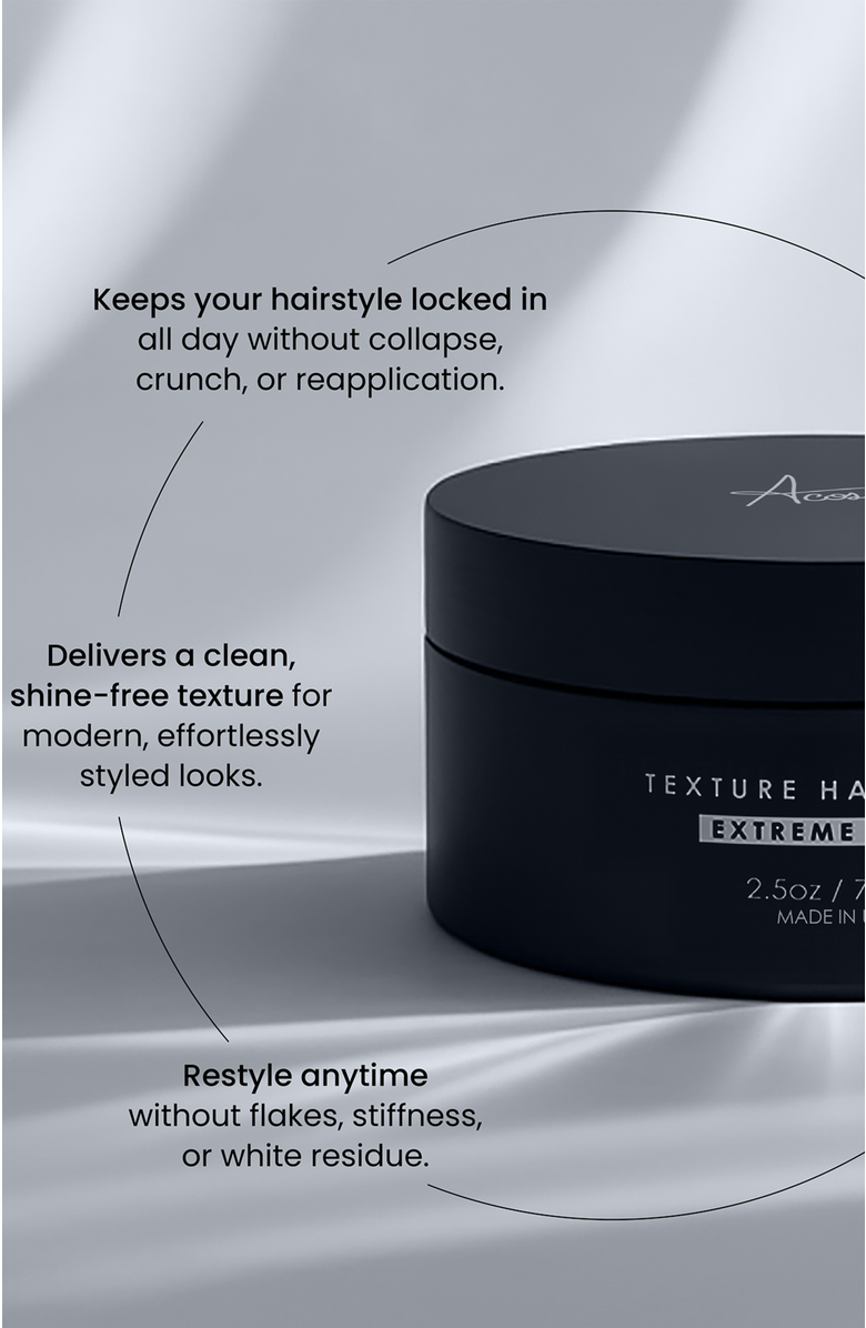 Forte Series Texture Clay Extreme Hold, Alternate, color, Black