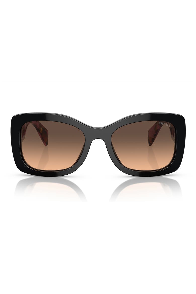 56mm Gradient Cat Eye Sunglasses, Main, color, DARK BROWN
