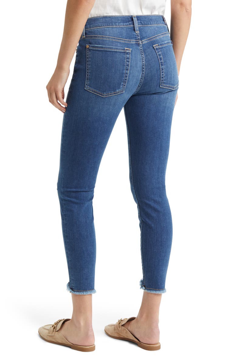 Ripped Frayed Hem Ankle Skinny Jeans, Alternate, color, NORTH POLE