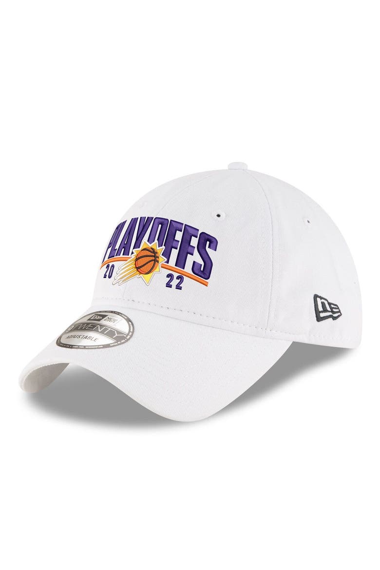 Men's New Era White Phoenix Suns 2022 NBA Playoffs Arch 9TWENTY Adjustable Hat, Main, color, White