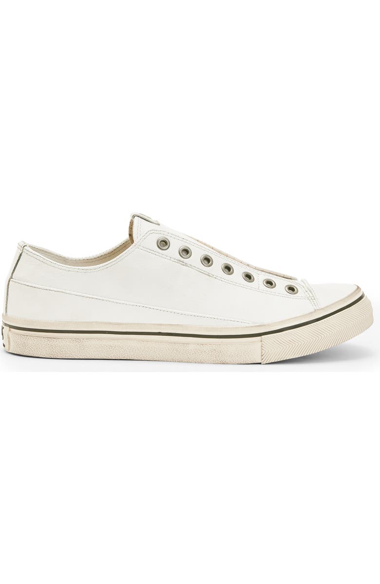 John Varvatos Laceless Low Top Sneaker, Alternate, color, White