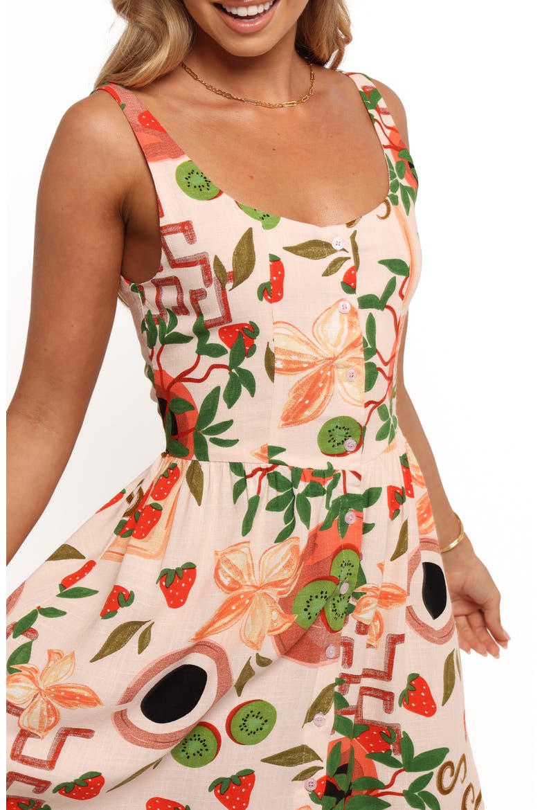 Emmaline Print Sleeveless Minidress, Alternate, color, ELODIE
