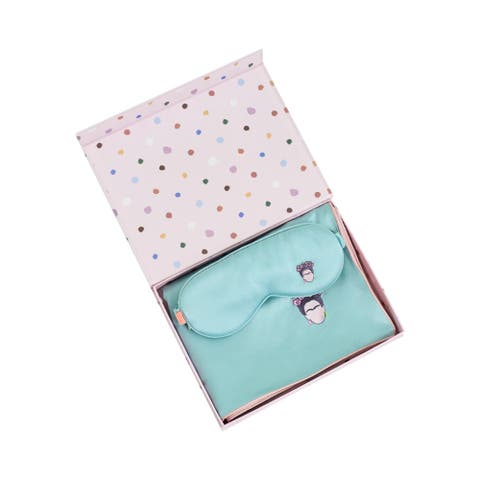 Frida 2 Piece Silk Gift Set Silk Pillowcase 
Silk Sleep Eye Mask