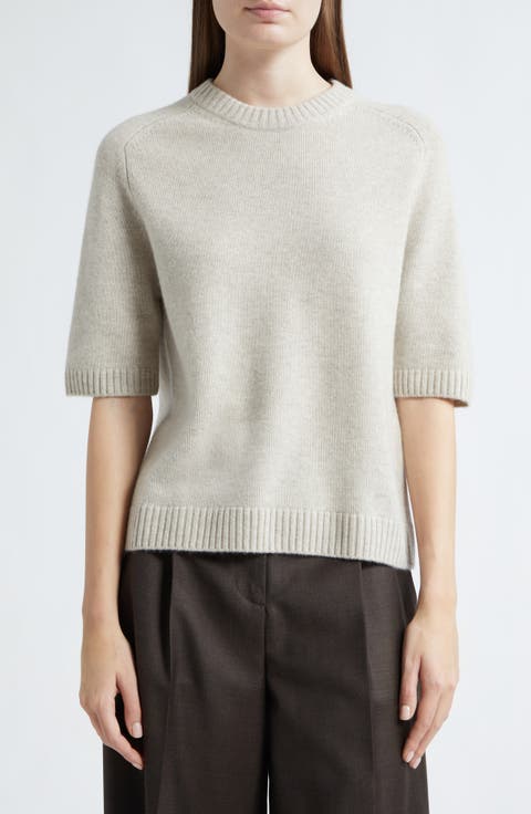 Dara Elbow Sleeve Cashmere Sweater