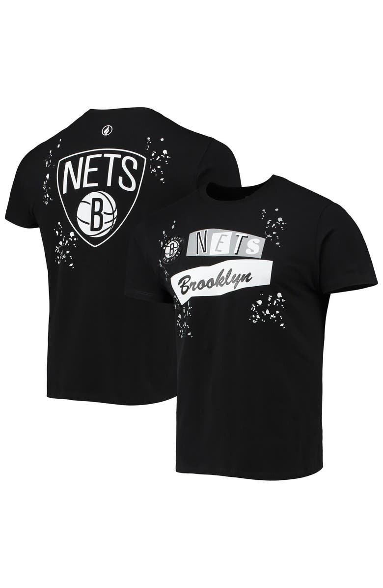 FISLL Men's FISLL Black Brooklyn Nets Confetti T-Shirt, Main, color, Black