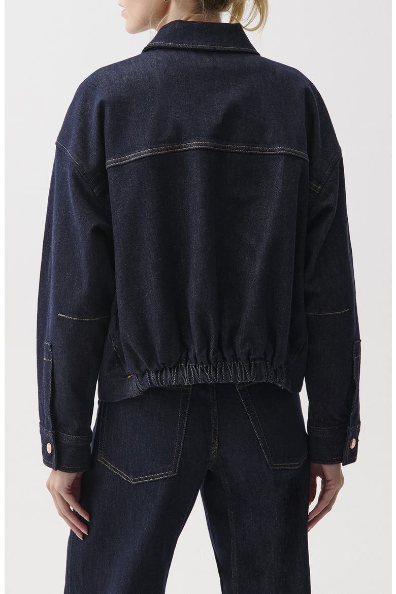 Bibi Denim Trucker Jacket, Alternate, color, NIGHTFALL