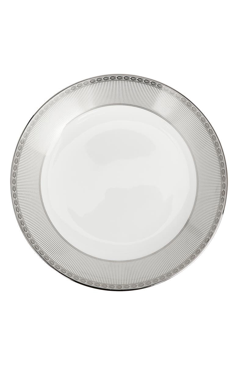 Wedgwood Silver Tonquin Bone China Deep Plate, Alternate, color, Silver
