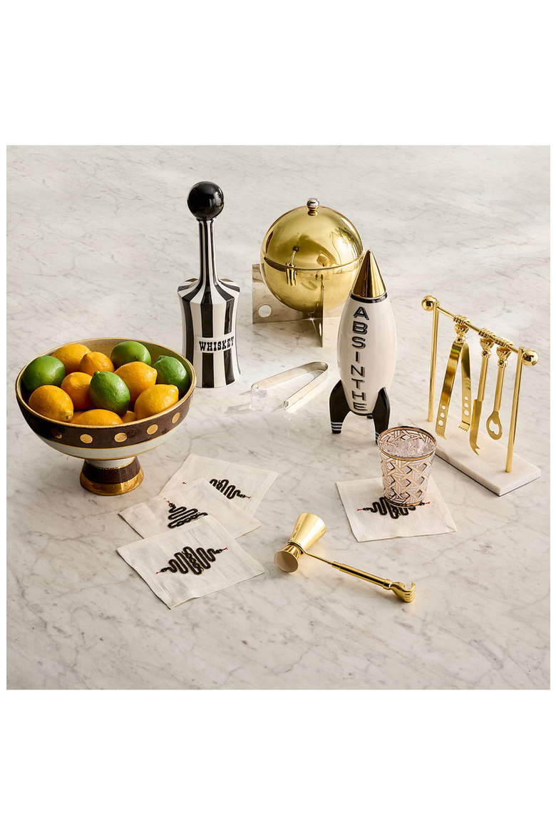 Barbell Barware Set, Alternate, color, Gold