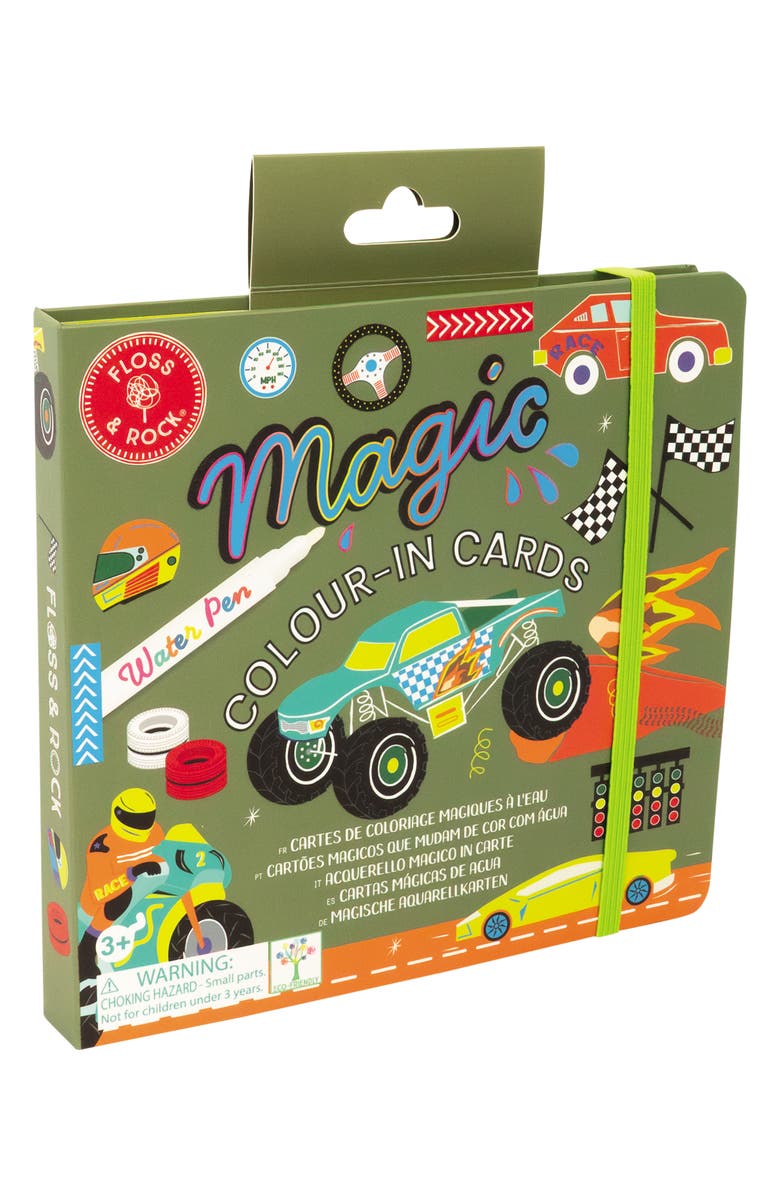 Floss & Rock Cars Magic Water Cards & Pen Set, Main, color, 