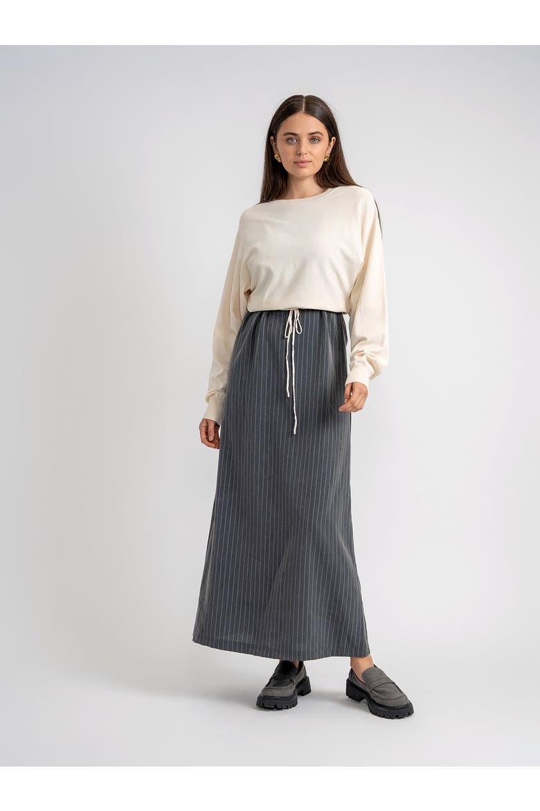 Dolman Crop Cord Hem Horizontal Knit Top, Alternate, color, Off White