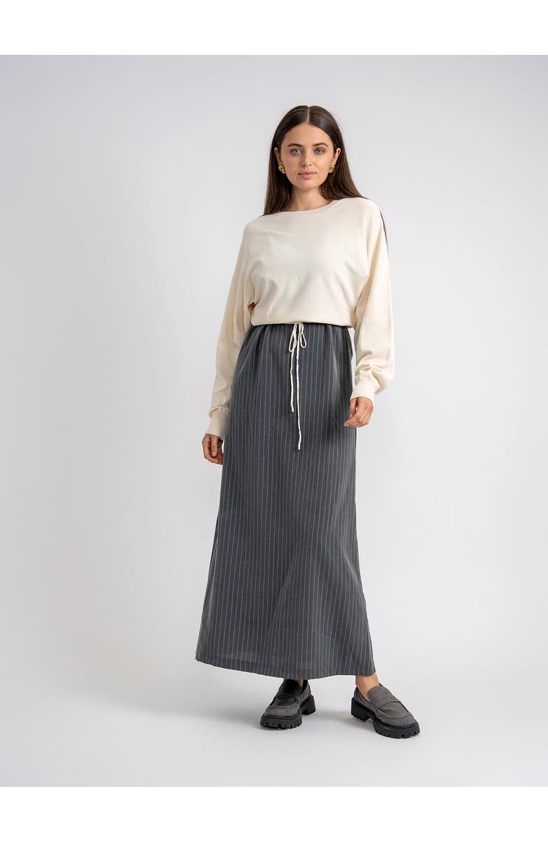Ginger Dolman Crop Cord Hem Horizontal Knit Top, Alternate, color, Black