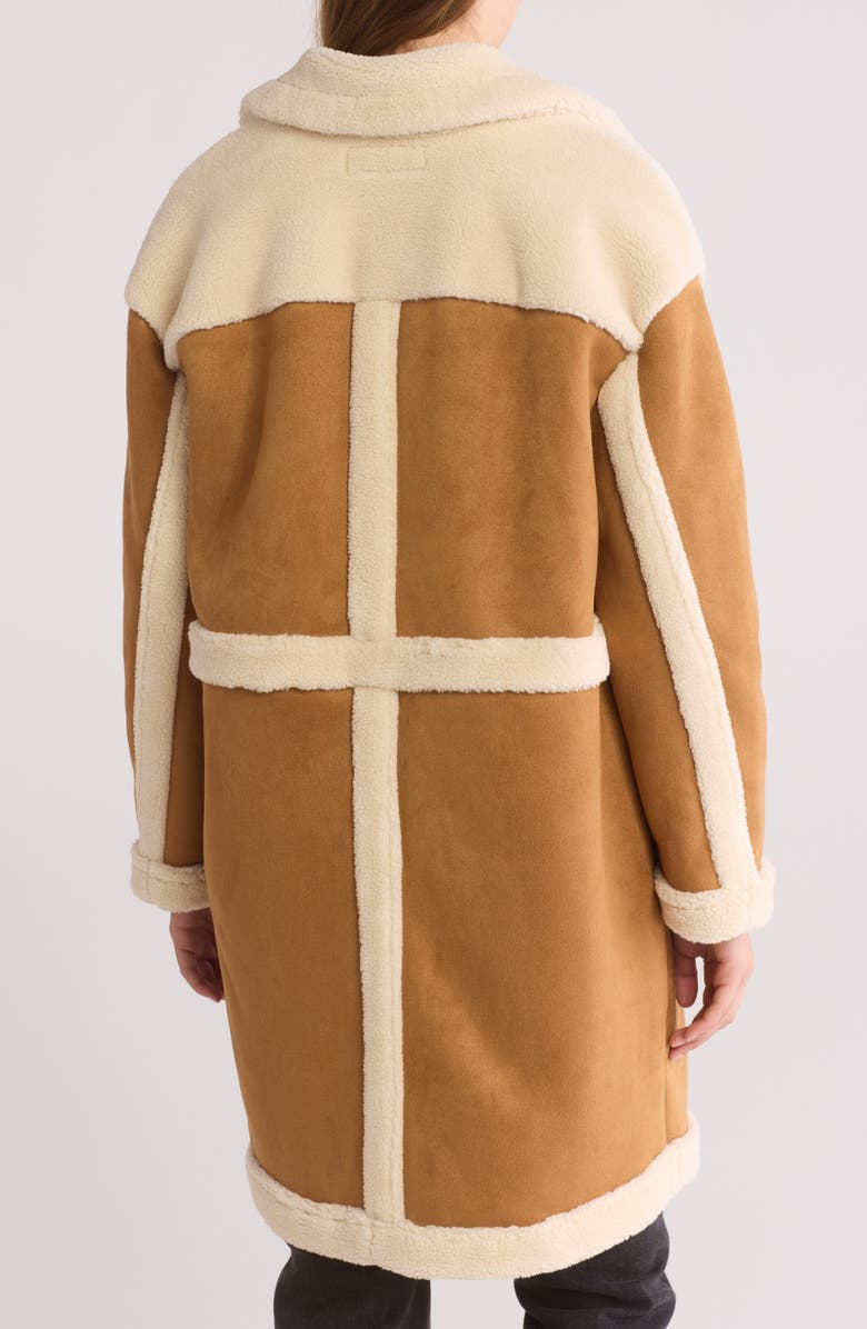 BLANKNYC Faux Shearling Trim Coat, Alternate, color, 