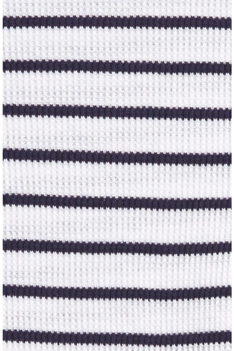 Fitted Thermal Two-Piece Pajamas (Nordstrom Exclusive), Alternate, color, NAVY AND WHITE STRIPE
