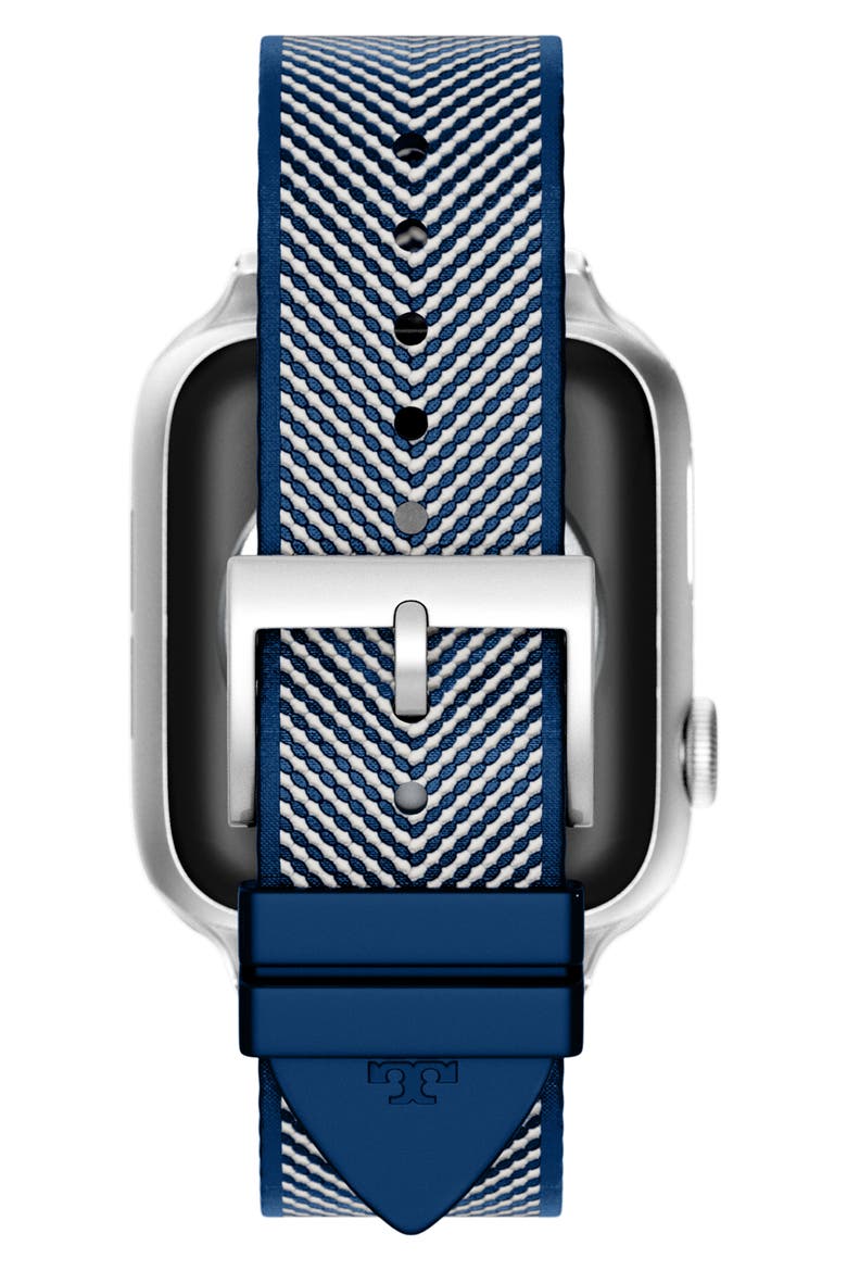 The Kira Grosgrain 20mm Apple Watch® Watchband, Alternate, color, NAVY