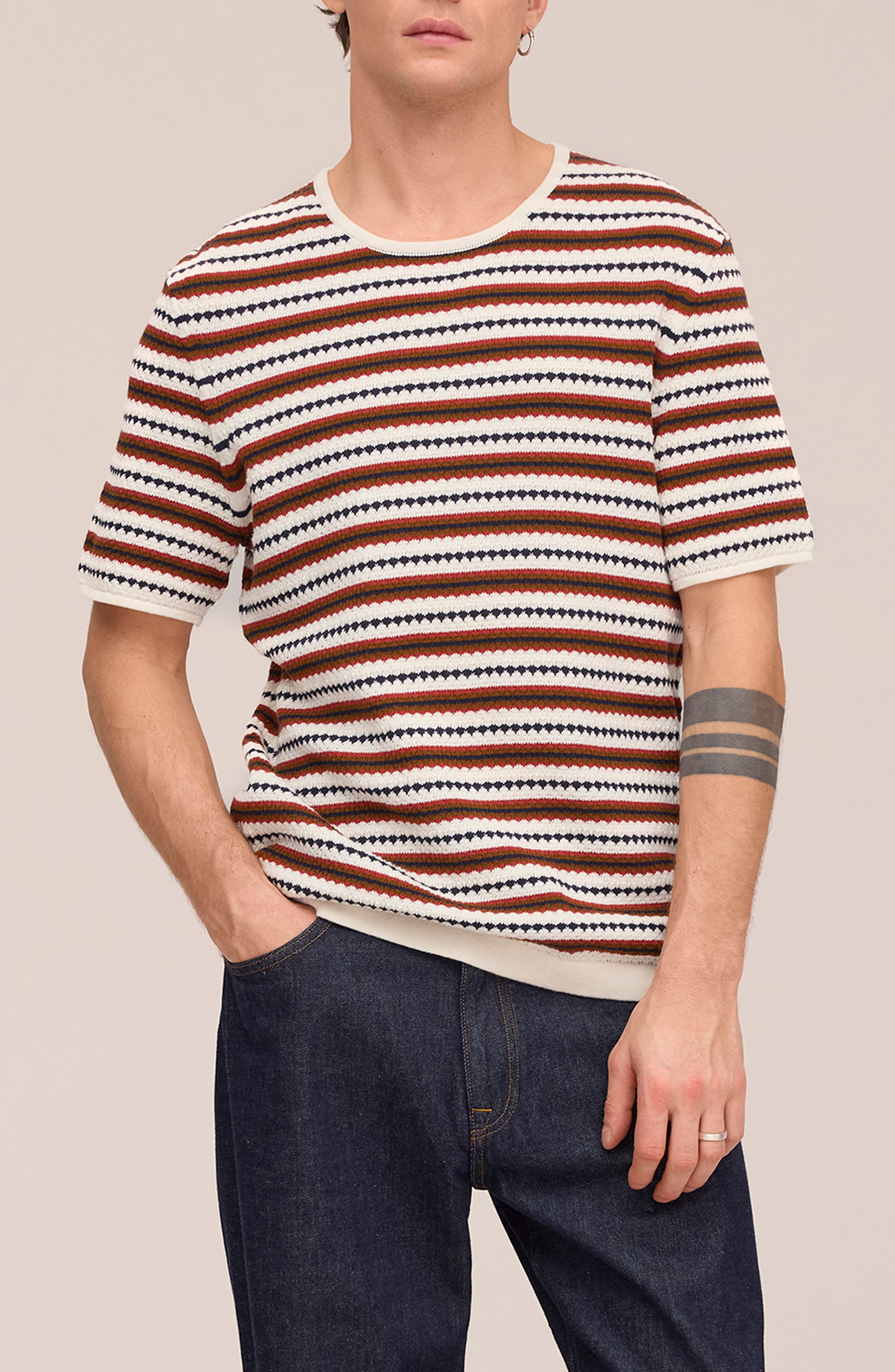 Bari 6686 Short Sleeve Organic Cotton Sweater