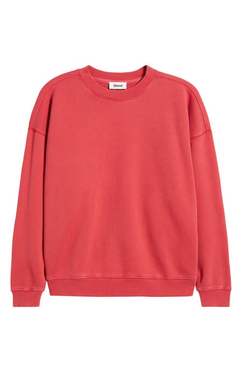 Elwood Core Oversize Crewneck Sweatshirt In Red