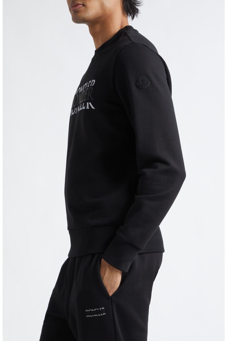 Logo Embroidered Sweatshirt, Alternate, color, BLACK