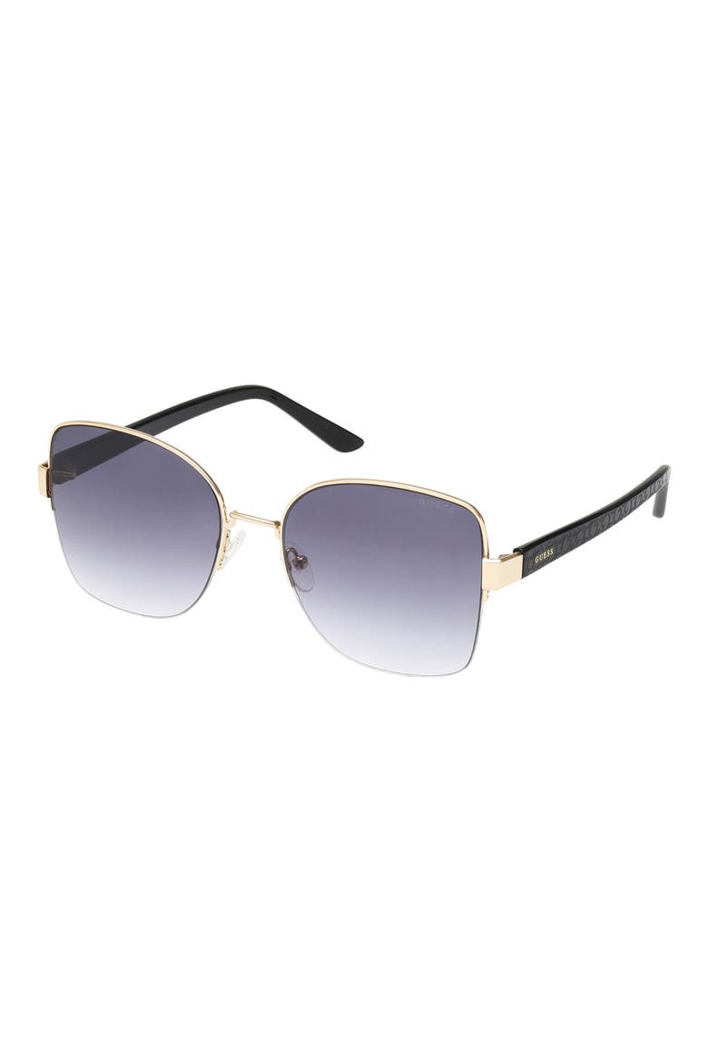59mm Gradient Butterfly Sunglasses, Alternate, color, GOLD / GRADIENT SMOKE