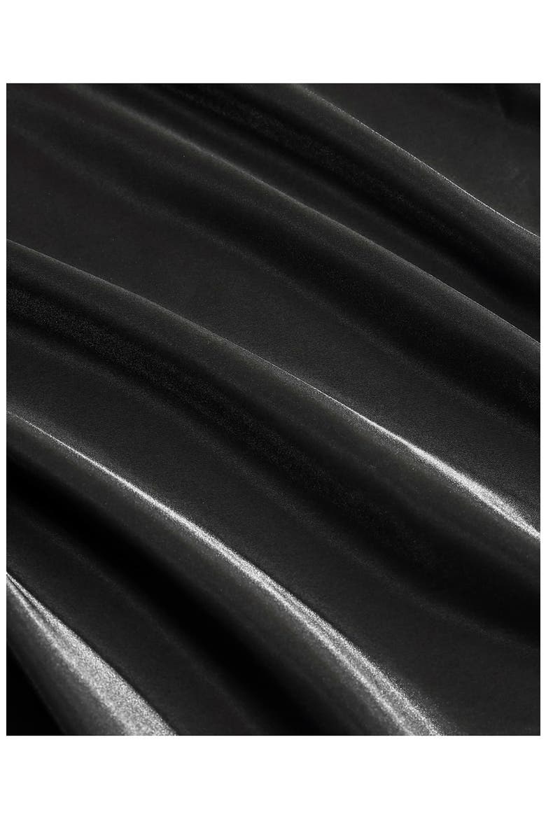 Silky Satin Sheet Set, Alternate, color, JET BLACK