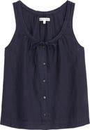 Alex Mill Sidney Sleeveless Linen Button-Up Top