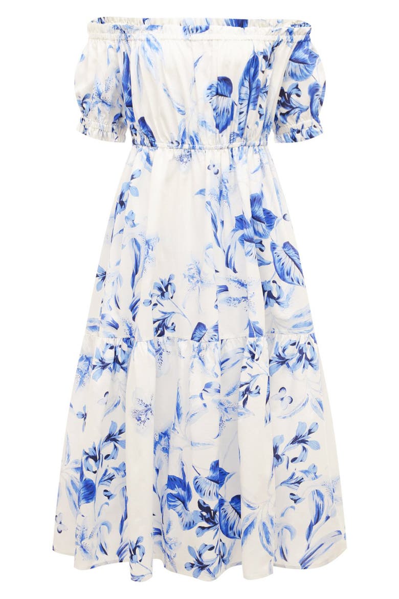 Ruched Strapless Maternity Midi Dress, Alternate, color, BRIGHT BLUE