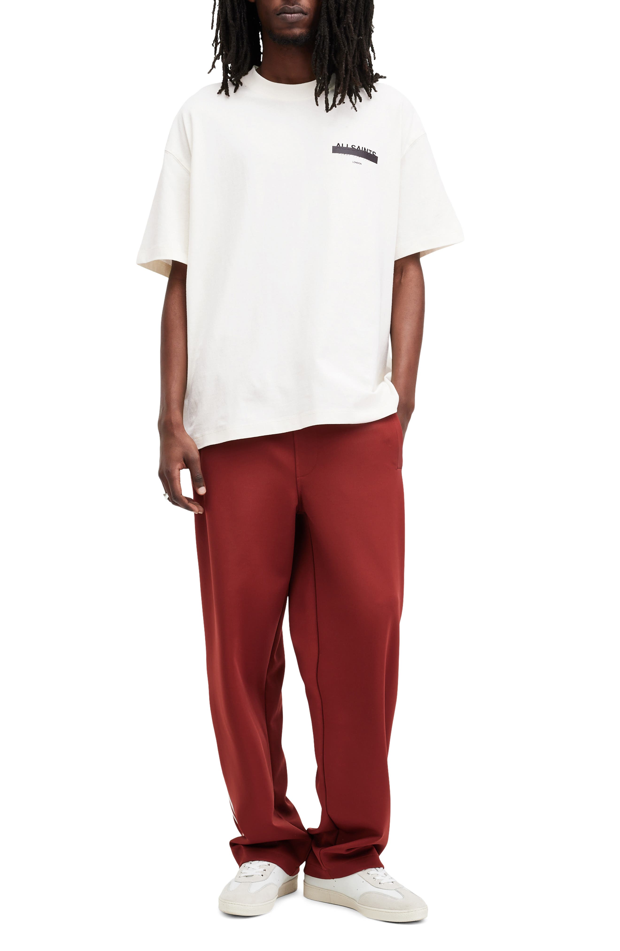 Мужские AllSaints Redact Mock Neck Graphic T-Shirt — фото 8