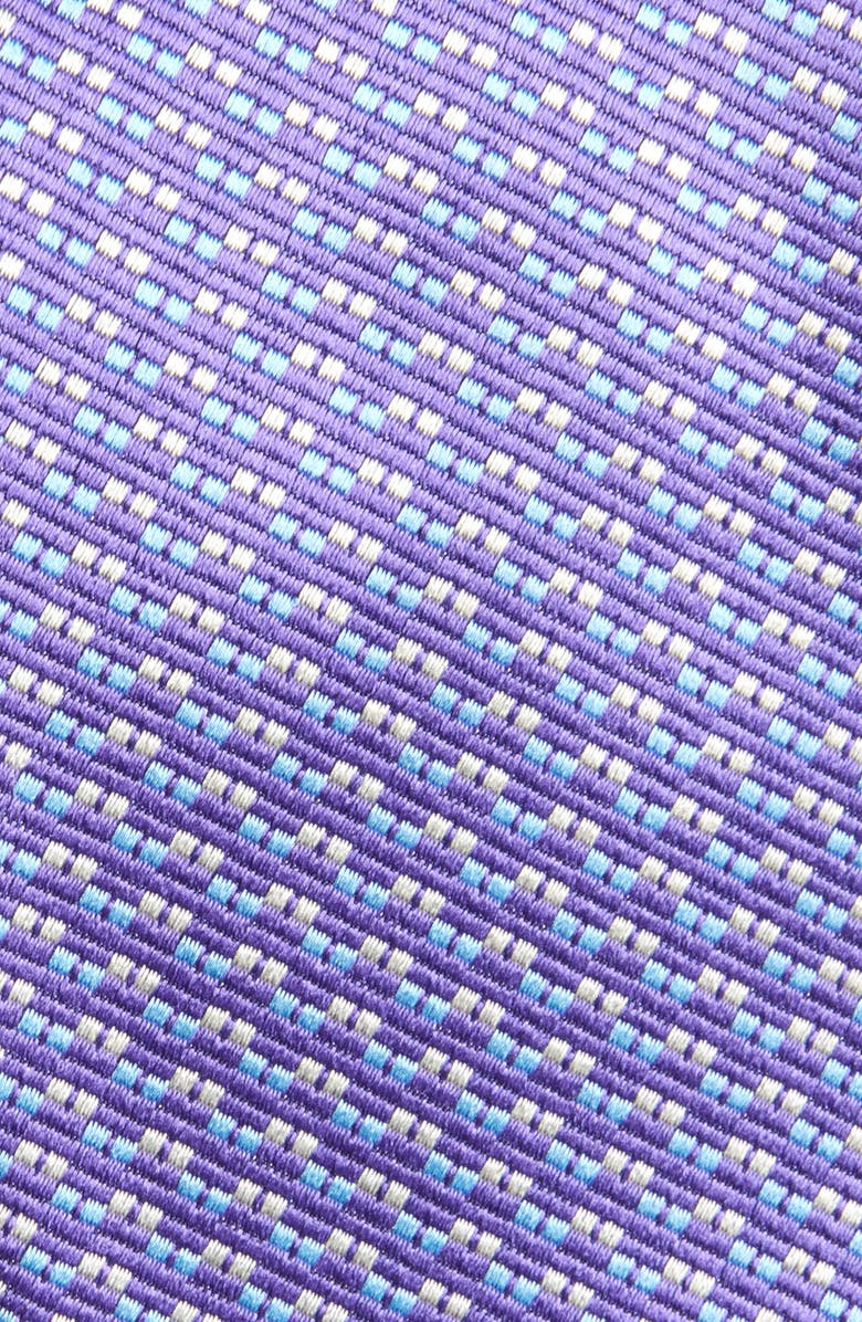 David Donahue Neat Silk Tie, Alternate, color, Purple